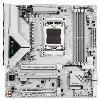 Mātesplate GIGABYTE B850M EAGLE WIFI6E ICE — AMD Ryzen 9000, DDR5, PCIe 5.0, Wi-Fi 6E