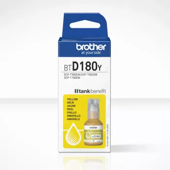 Brother BTD180Y oriģinālā dzeltenā tintes pudele