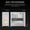 CORSAIR FRAME 5000D RS ARGB Midi Tower korpuss balts - augstas gaisa plūsmas korpuss
