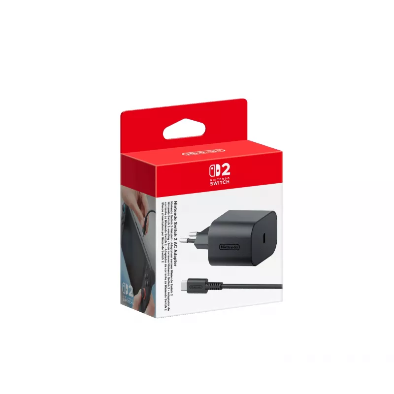 Nintendo Switch 2 maiņstrāvas adapteris, iekštelpu, 20 V, 1.5 m, melns
