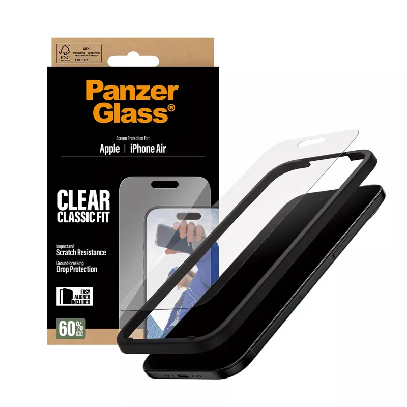 PanzerGlass® Ekrāna aizsargs iPhone Air | Classic Fit ar EasyAligner
