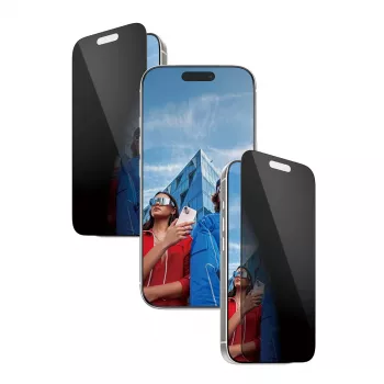 PanzerGlass® 2-Way Privātuma Ekrāna Aizsargs iPhone 17 Pro | Ultra-Wide Fit ar EasyAligner