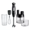 Braun MultiQuick 5 Pro MQ55755M rokas blenderis 1000 W, 25+1 ātrums, metāla kājiņa, krūze, putotājs, melns
