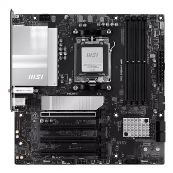 Mātesplate MSI PRO B850M-P WIFI micro ATX, AMD B850, Socket AM5, 4×DDR5 DIMM, 3×M.2, Wi‑Fi 7, 5Gb LAN