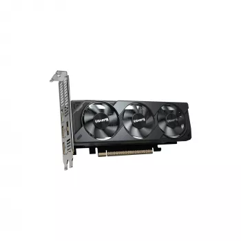 GIGABYTE GeForce RTX 5050 OC Low Profile 8G Videokarte - 8 GB GDDR6, 128 bitu, PCI-E 5.0, 2587 MHz kodola frekvence, 2 x DP, 2 x HDMI, NVIDIA DLSS 4, GV-N5050OC-8GL