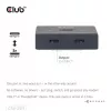 CLUB3D USB-C® Divvirzienu Video + Dati + PD Slēdzis, USB Type-C, 2x DisplayPort, 7680 x 4320 pikseļi, Melns, 8K Ultra HD, 120 Hz