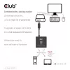 CLUB3D USB-C® Divvirzienu Video + Dati + PD Slēdzis, USB Type-C, 2x DisplayPort, 7680 x 4320 pikseļi, Melns, 8K Ultra HD, 120 Hz
