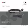 CLUB3D USB-C® Divvirzienu Video + Dati + PD Slēdzis, USB Type-C, 2x DisplayPort, 7680 x 4320 pikseļi, Melns, 8K Ultra HD, 120 Hz