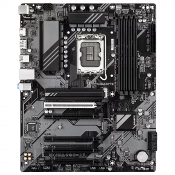 Mātesplate GIGABYTE B760 DS3H GEN5 – Atbalsta Intel Core 14. paaudzes CPU, 8+2+1 fāžu digitālais VRM, līdz 5600MHz DDR5, 2xPCIe 4.0 M.2, 1GbE LAN, USB 3.2 Gen 2x2