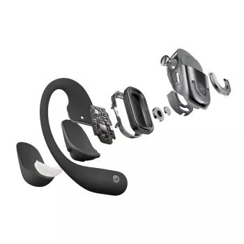 SHOKZ OpenFit 2+ Bezvadu Austiņas, Āķis aiz auss, Zvaniem/Mūzikai, Bluetooth, Melnas
