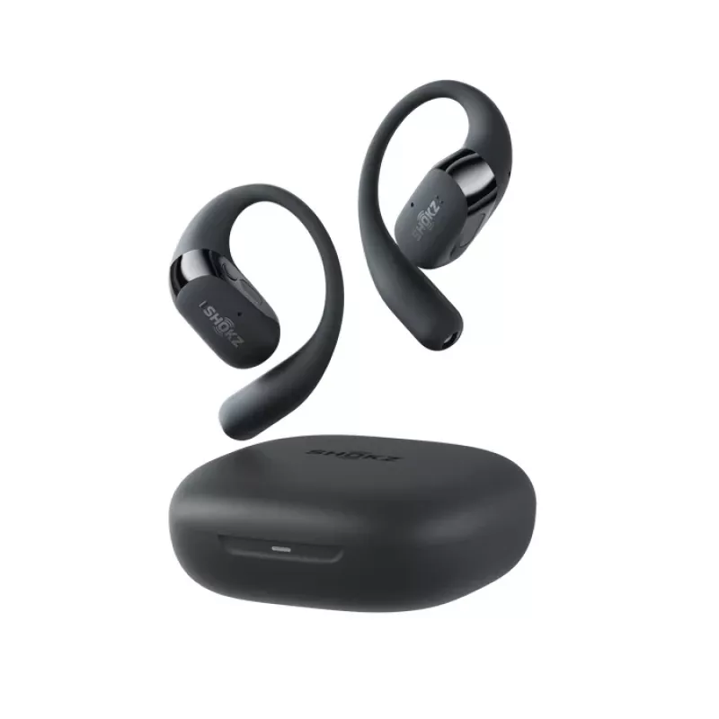 SHOKZ OpenFit 2+ Bezvadu Austiņas, Āķis aiz auss, Zvaniem/Mūzikai, Bluetooth, Melnas