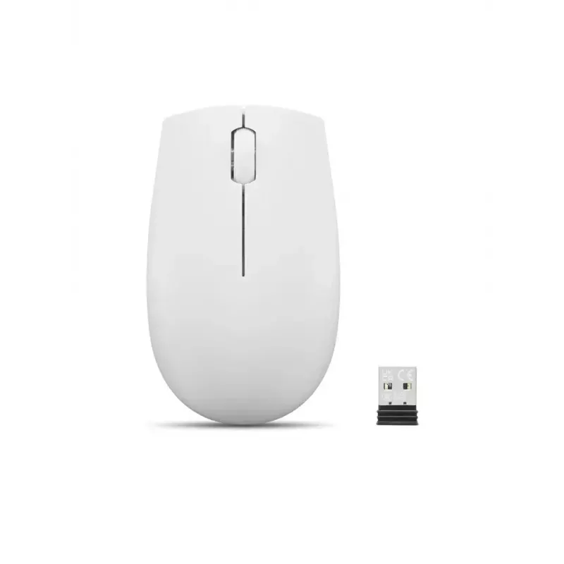 Bezvadu kompaktā pele Lenovo Compact Mouse ar bateriju — ambidekstrāla, 1000 DPI, RF bezvadu, 3 pogas, pelēka