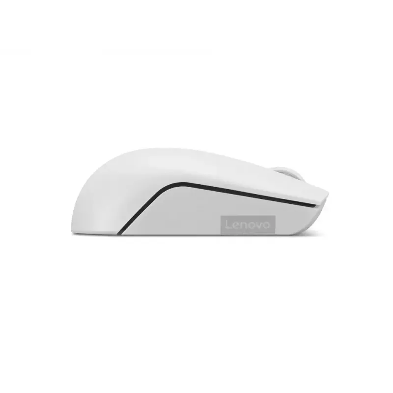 Bezvadu kompaktā pele Lenovo Compact Mouse ar bateriju — ambidekstrāla, 1000 DPI, RF bezvadu, 3 pogas, pelēka