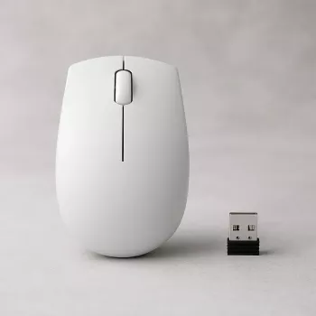 Bezvadu kompaktā pele Lenovo Compact Mouse ar bateriju — ambidekstrāla, 1000 DPI, RF bezvadu, 3 pogas, pelēka
