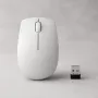 Bezvadu kompaktā pele Lenovo Compact Mouse ar bateriju — ambidekstrāla, 1000 DPI, RF bezvadu, 3 pogas, pelēka
