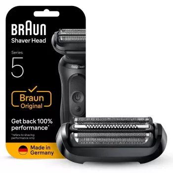 BRAUN Series 5 54 B skūšanās galviņa — 1 nomaiņas galviņa, melns nerūsējošais tērauds