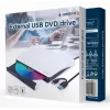 GEMBIRD ārējais USB DVD diskdzinis, melns-balts