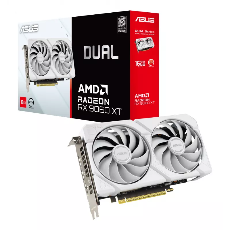 ASUS Dual -RX9060XT-16G-WHITE AMD Radeon RX 9060 XT 16 GB GDDR6