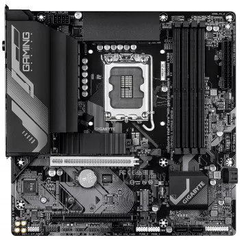 GIGABYTE B760M GAMING X WIFI6E GEN5 Micro ATX plate, LGA1700, B760, DDR5 līdz 5600MHz, 4 DIMM, 2x PCIe 4.0 M.2, Wi‑Fi 6E, 2.5GbE