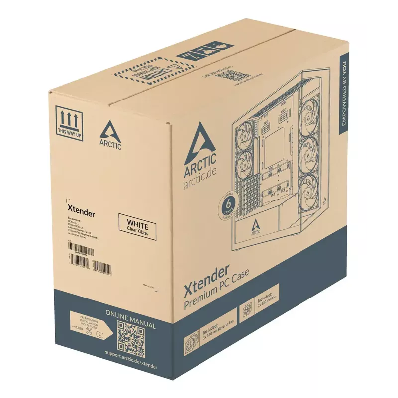 ARCTIC Xtender (Balts) Premium E-ATX datora korpuss