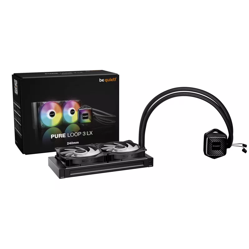 be quiet! PURE LOOP 3 LX 12 cm Melns — Visu vienā šķidruma dzesētājs
