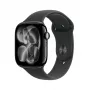 APPLE Watch Series 11 GPS 46mm Jet Black Aluminium korpuss ar Black Sport S/M siksniņu