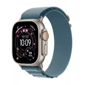 APPLE Watch Ultra 3 (2025) LTE 49mm Titāna Korpuss ar Alpine Clip Vidējs - Zils