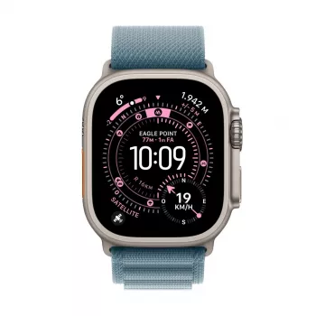 APPLE Watch Ultra 3 (2025) LTE 49mm Titāna Korpuss ar Alpine Clip Vidējs - Zils