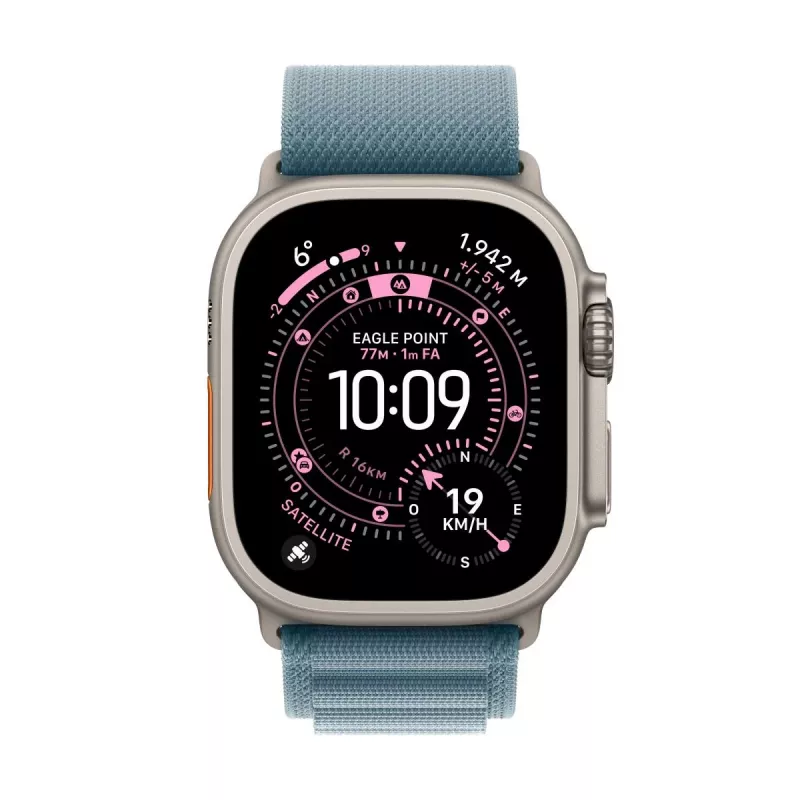 APPLE Watch Ultra 3 (2025) LTE 49mm Titāna Korpuss ar Alpine Clip Vidējs - Zils