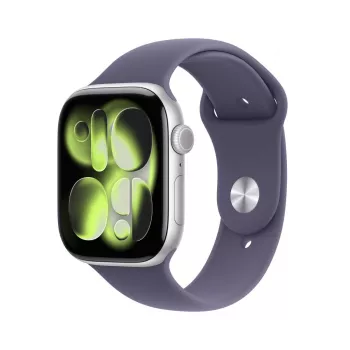 APPLE Watch Series 11 GPS 46mm sudraba alumīnija korpuss ar Purple Fog Sport S/m siksniņu