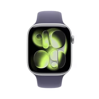 APPLE Watch Series 11 GPS 46mm sudraba alumīnija korpuss ar Purple Fog Sport S/m siksniņu