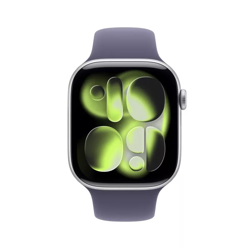 APPLE Watch Series 11 GPS 46mm sudraba alumīnija korpuss ar Purple Fog Sport S/m siksniņu