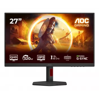 AOC G4 Q27G4SRU datora monitors 68.6 cm (27 collas) 2560 x 1440 pikseļi Quad HD LED Melns, Sarkans