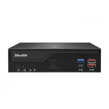 Shuttle Slim PC DH770, LGA1700, 2x HDMI, 2x DP, 2x 2.5G LAN, 2x COM, 8x USB, 1x 2.5 inch, 2x M.2, 24/7 darbība, iekļauts VESA stiprinājums