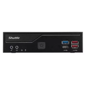 Shuttle Slim PC DH770, LGA1700, 2x HDMI, 2x DP, 2x 2.5G LAN, 2x COM, 8x USB, 1x 2.5 inch, 2x M.2, 24/7 darbība, iekļauts VESA stiprinājums