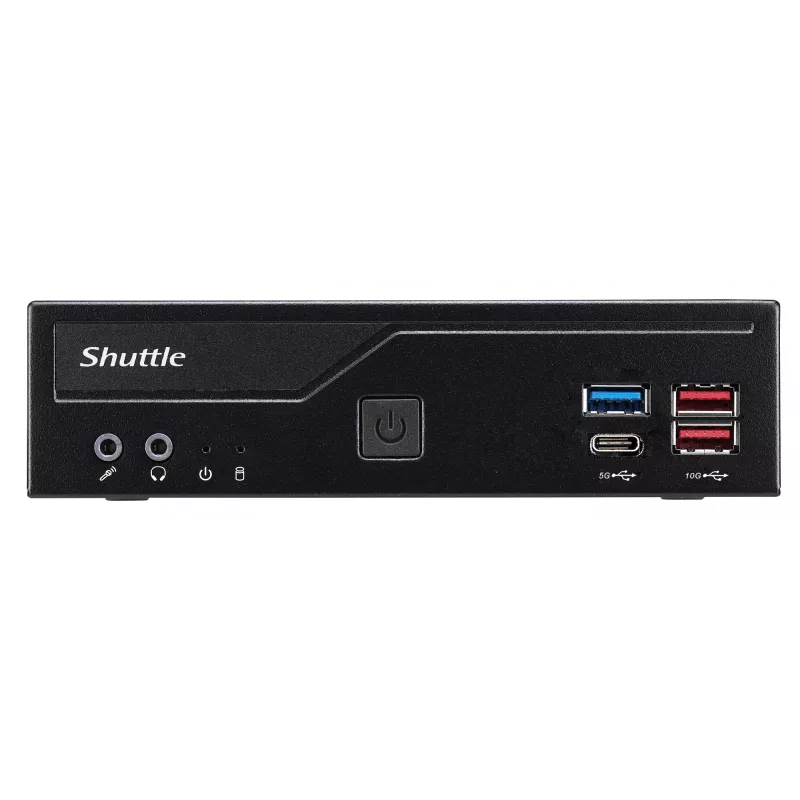 Shuttle Slim PC DH770, LGA1700, 2x HDMI, 2x DP, 2x 2.5G LAN, 2x COM, 8x USB, 1x 2.5 inch, 2x M.2, 24/7 darbība, iekļauts VESA stiprinājums