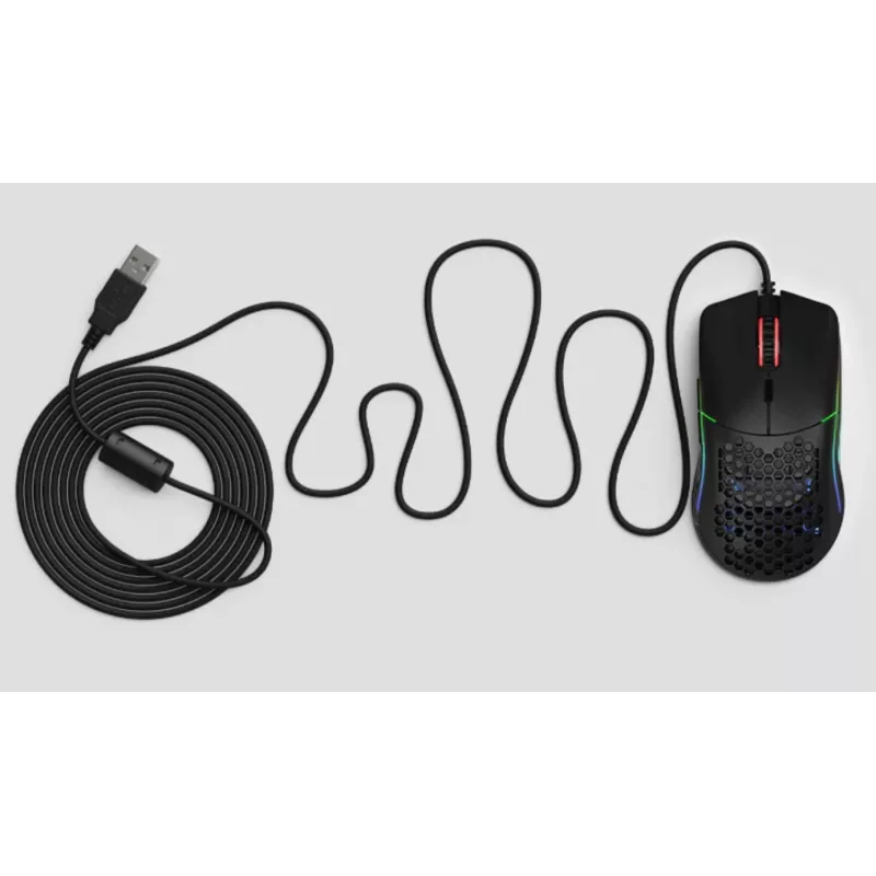 Glorious Gaming Glorious Model O Peles Regulārā (Melna), Labā roka, Optiskā, USB Type-A, 12000 DPI, Melna
