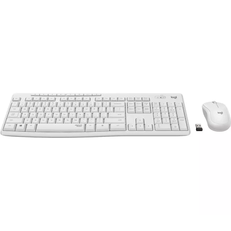LOGITECH MK295 Klusais Bezvadu Kombinācija Off White Qwerty Dāņu/Norvēģu/Zviedru/Somu