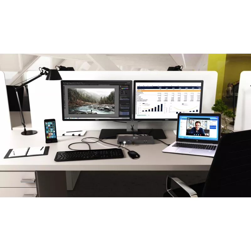 i-tec USB 3.0 / USB-C / Thunderbolt 3 Divu Displeju Dokstacija