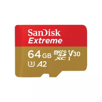 WESTERN DIGITAL Extreme Micro SDXC 64GB + SD adapter 170MB/s 80MB/s A2 C10 V30 UHS-I U3