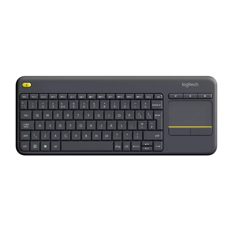LOGITECH Wireless Touch Keyboard K400 Plus - Melns - Qwerty Uk