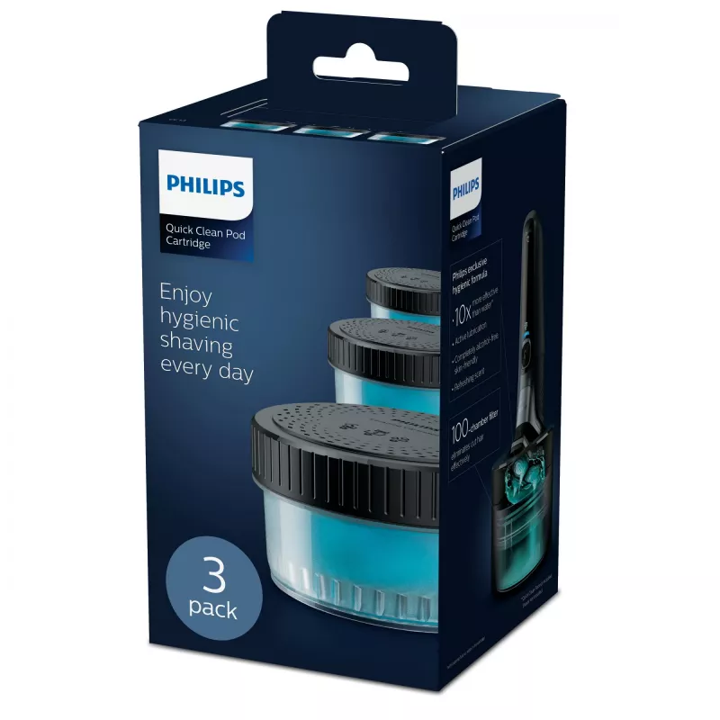 Philips Quick Clean Pod kasetne CC13/50 3 iepakojums elektrisko skuvekļu galviņu tīrīšanai