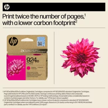 HP 924e EvoMore oriģinālā magenta tintes kasetne