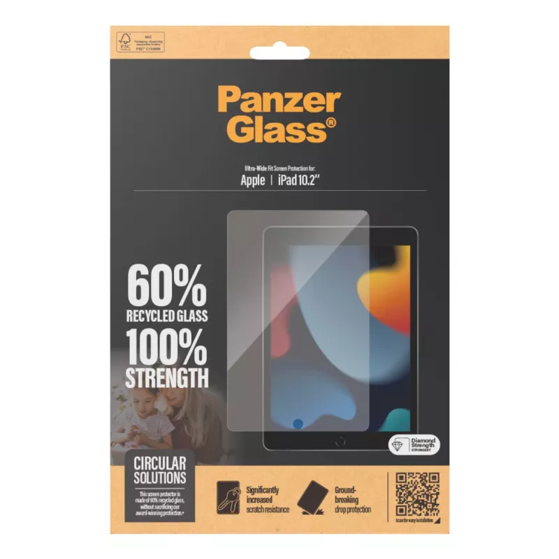 PanzerGlass® Ekrāna aizsargs iPad 10.2 inch (2019-2021) | Ultra-Wide Fit