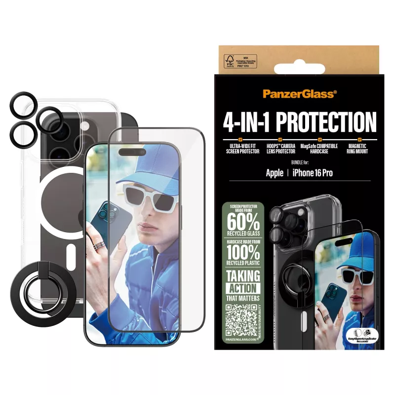 PanzerGlass ® 4-in-1 aizsardzības komplekts iPhone 16 Pro