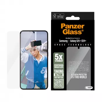 PanzerGlass® Keramikas Ekrāna Aizsargs Samsung Galaxy S25+ | S24+ | Ultra-Wide Fit ar EasyAligner