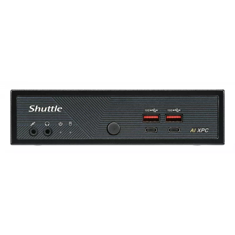 Shuttle Slim AI PC DN11H9 Intel Core Ultra 9 185H, Intel Arc grafika, 2xHDMI, 2x DP, 4x 2.5 Gbit LAN, VESA, 24/7 pastāvīga darbība