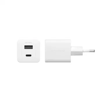 PanzerGlass empower™ by ® Turbo 35W lādētājs ar USB-C + USB-A | EU kontaktdakša | Sudrabbalts