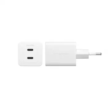 PanzerGlass empower™ by ® Turbo 45W Lādētājs 2 x USB-C | EU Kontaktdakša | Sudrabbalts