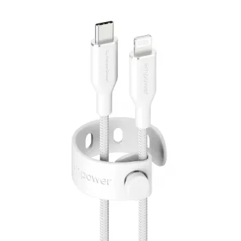 PanzerGlass empower™ by ® Racing 60W USB-C uz Lightning kabelis | USB 2.0 | 1.2m | Sudrabbalts